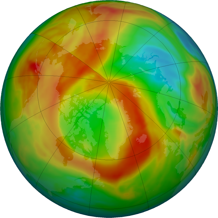 Arctic ozone map for 17 March 2022